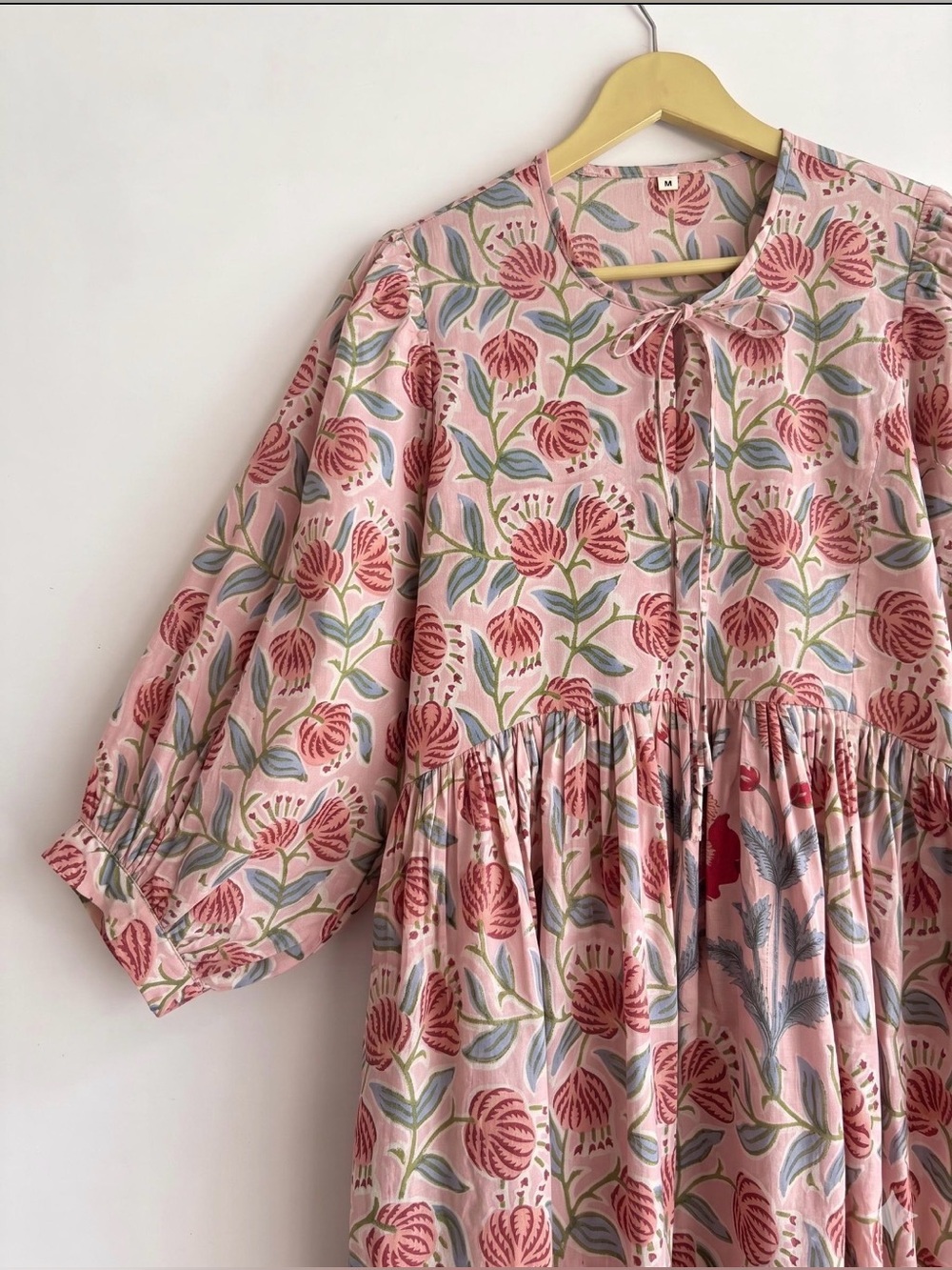 NWT Indian Hand Block Printed Cotton Dress